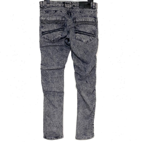 Swiss Cross skinny fit jeans GRAY distressed 5 pocket size 30/32L relaxed denim - Picture 3 of 11